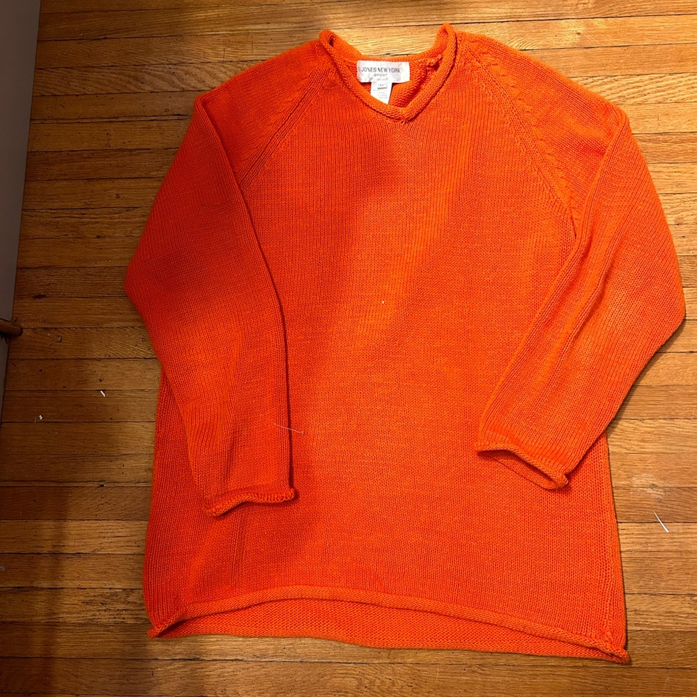 Cotton roll collar sweater